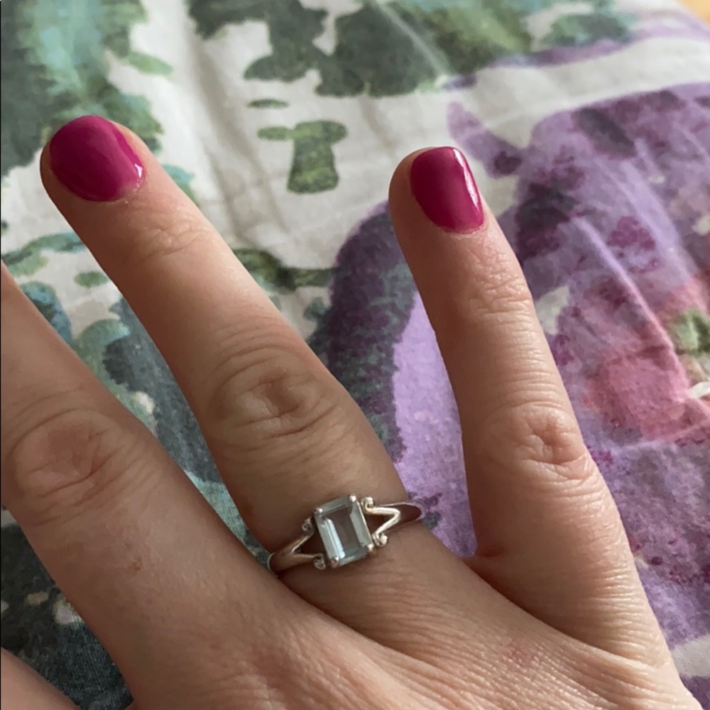 Blue topaz ring
